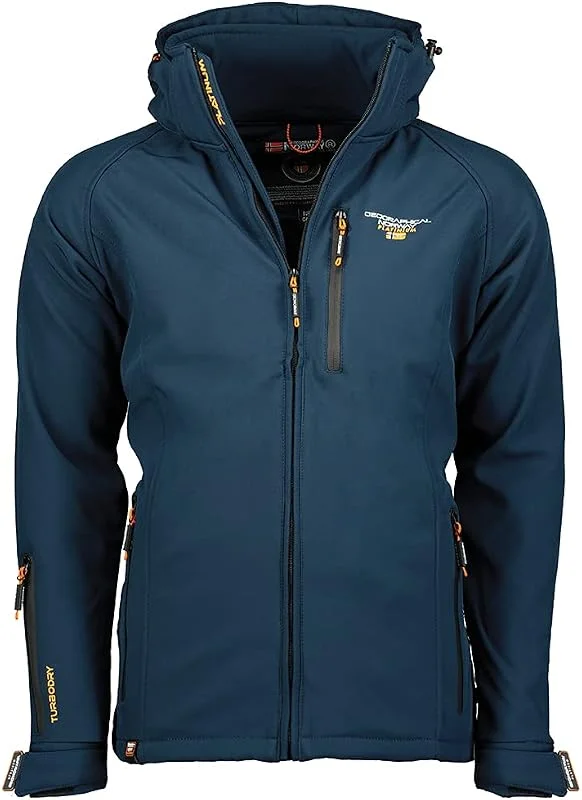 Geographical Norway Taboo Men - Giacca Softshell Uomo Cappuccio Impermeabile - Giubbotto invernale Antipioggia Esterno - Escursionismo Sci Autunno Inverno Primavera — Abbigliamento riscaldato
