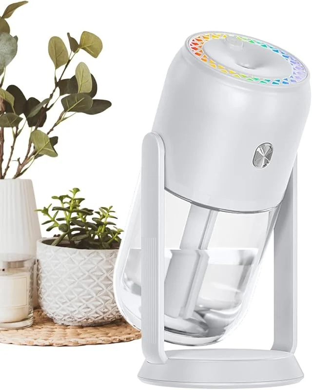 Mini Umidificatore 2 in 1 Umidificatore 280ml con lampada e 2 Timer