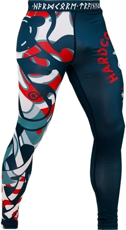 Hardcore Training Pantaloni Compressione Uomo BJJ MMA No Gi Grappling Lotta — Abbigliamento riscaldato