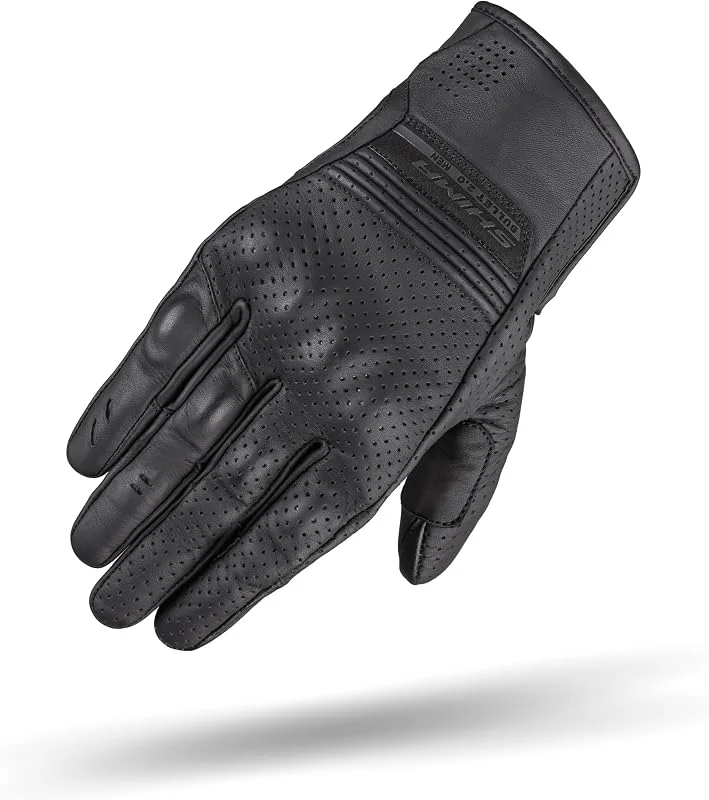 SHIMA BULLET Guanti Moto Estivi Uomo Pelle Corto Ventilato Perforato Omologati Guanto per Motocicletta Touchscreen Ventilata Scooter Protettore Rinforzato Abbigliamento Città (Uomini, Nero, S) — Abbigliamento riscaldato