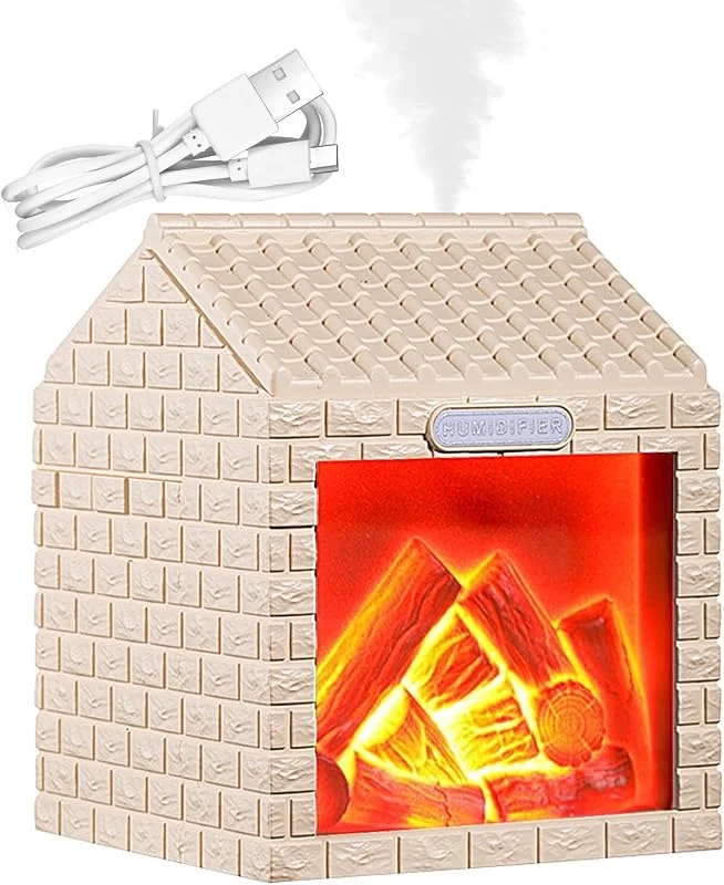 Umidificatore con Luce Ricarica USB Silenzioso Fine Fiamma LED