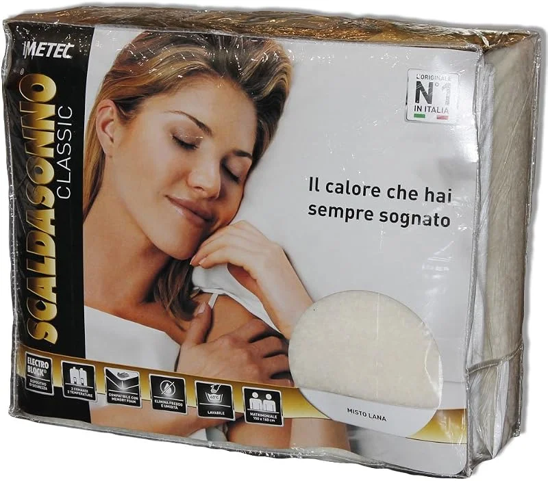 Imetec 1023 Scaldasonno Classic Misto Lana Letto Singolo o Matrimoniale Due Piazze — Riscaldamento