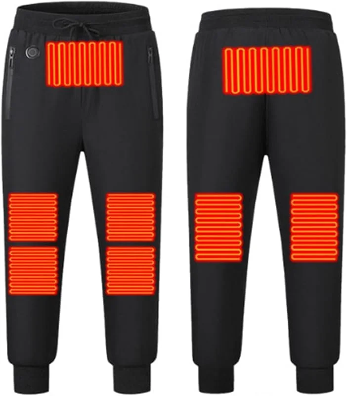 Generisch Pantaloni termici riscaldati da uomo con regolazione avanzata della temperatura, caldi pantaloni da jogging invernali con fodera in pile, comodi pantaloni per il tempo libero — Abbigliamento riscaldato