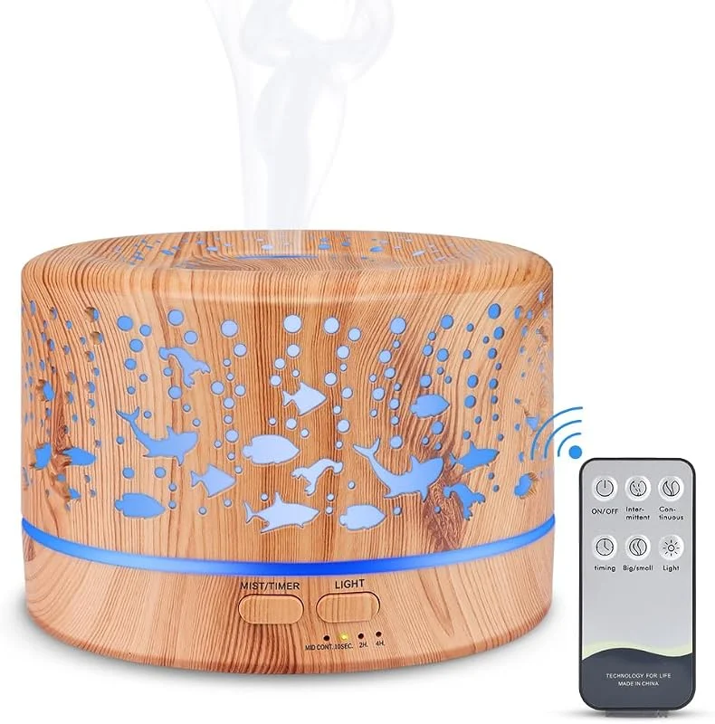 Diffusore di oli essenziali con telecomando 500ml diffusori umidificatore