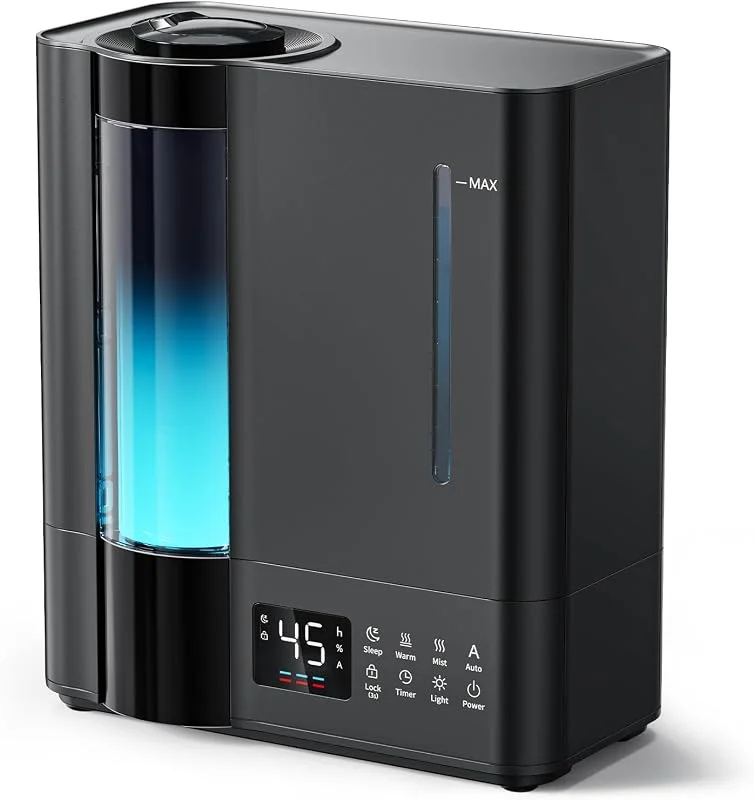 AROEVE 8L Umidificatore Ambiente Calda, Fredda Grandi Ambienti Luce 7 colori