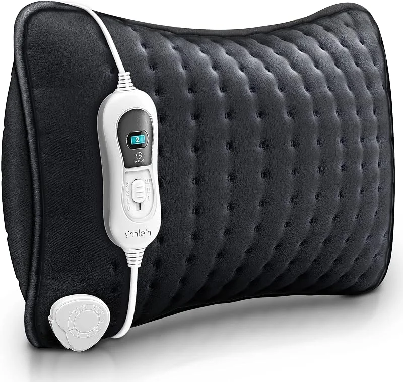sinnlein Cuscino Termico con Imbottitura da 100 Watt, Cuscino Riscaldante per Schiena, Spalle e Collo, Cuscino Riscaldante con 3 Livelli di Temperatura e Spegnimento Automatico (Antracite) — Riscaldamento