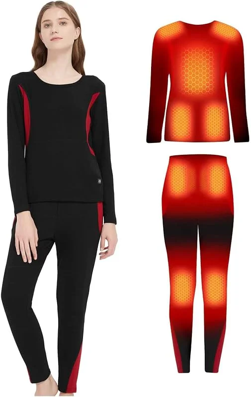 Set di biancheria intima termica per uomo e donna, strato di base — Abbigliamento riscaldato