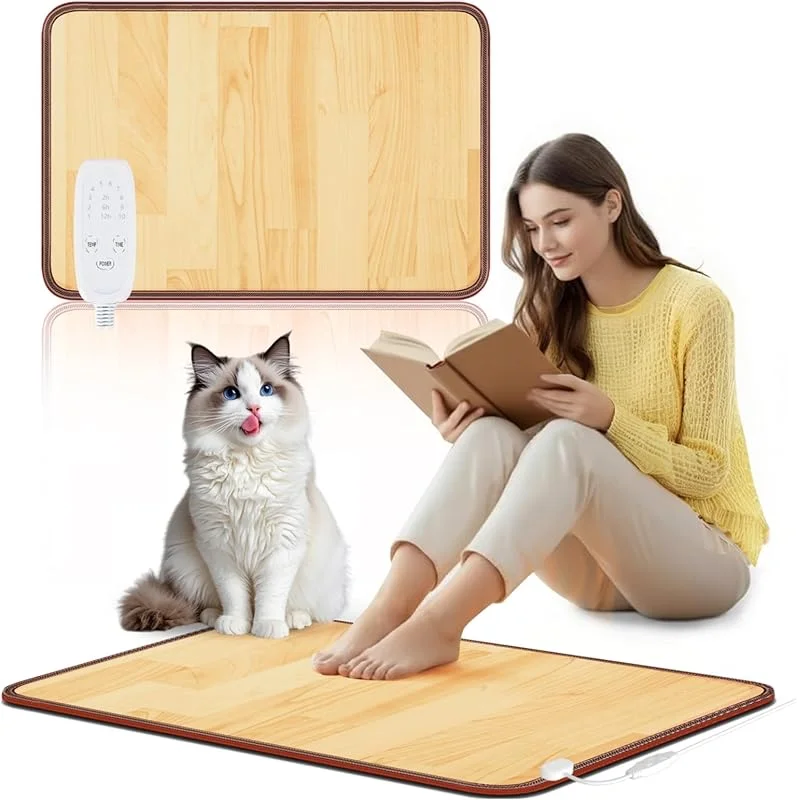 Scaldapiedi Elettrico NujorWarm, Tappetino Riscaldante da Sotto la Scrivania con 10 Livelli di Calore e Timer, Tappeto Riscaldante a Risparmio Energetico per Ufficio, Casa, Studio 220V 120W 47x67cm DQ — Riscaldamento