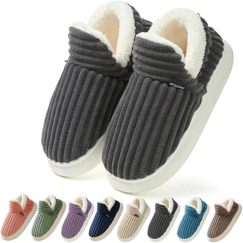 Coswind Pantofole Donna Invernali Calde Chiuse Ciabatte Casa e Memory Foam — Abbigliamento riscaldato