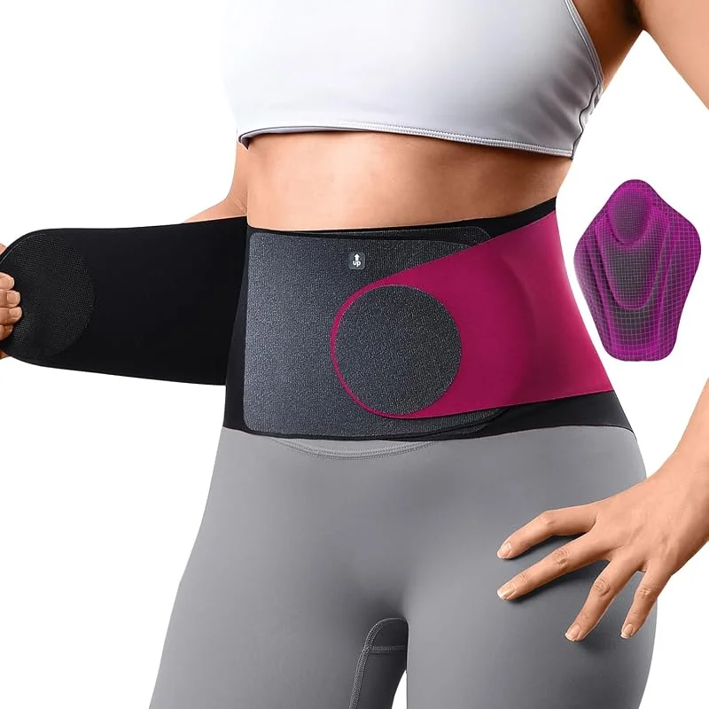 Fitomo Fascia Lombare Supporto Schiena, Tessuto Yoga Monoblocco Ultrasottile da 0, 5 mm Senza Cuciture, Cuscinetto Lombare 3D Rimovibile per Supporto Lombare per Uomo e Donna — Abbigliamento riscaldato
